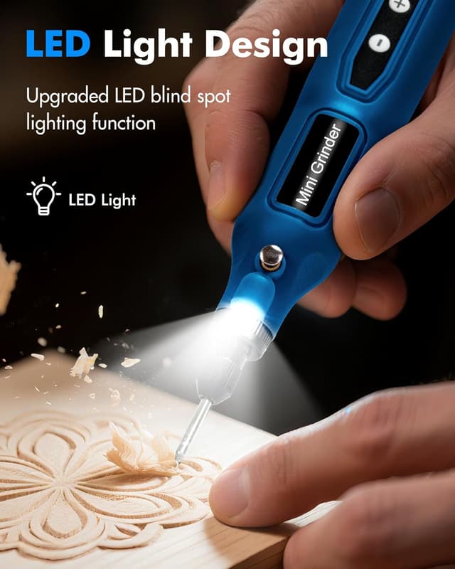 Detalle 2 de Cordless Mini Rotary Tool Set (50Pcs) – USB Rechargeable 3.7V with 5 Speeds (3000–15000rpm)