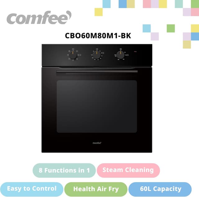 Detalle de COMFEE' CBO60M80M1-BK 60L fan oven