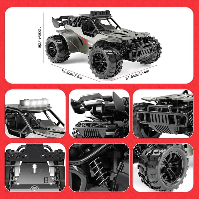 Detalle de tech rc ferngesteuertes Auto 20 km/h (1:20) mit Metallgehäuse, 2.4 GHz & 2 Akkus