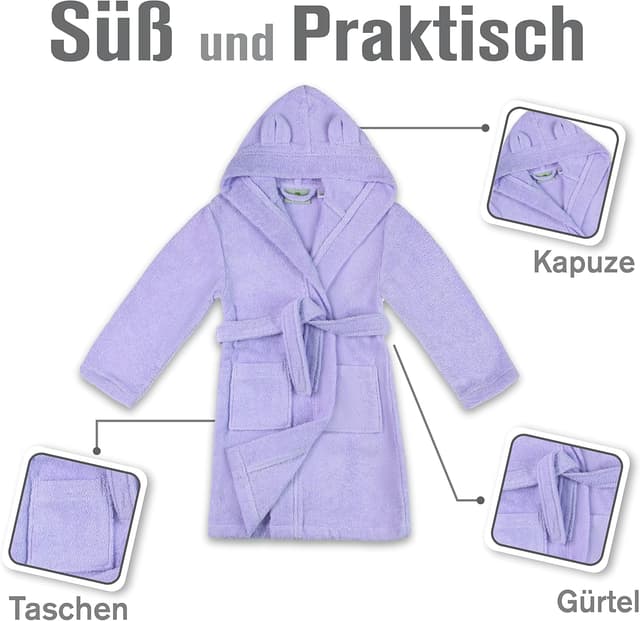 Thumbnail 2 de Twinzen Kinderbademantel 100% Baumwolle OEKO-TEX