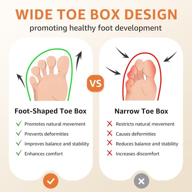 Detalle 2 de STQ Boys & Girls Toddler Trainers with Wide Toe Box, Zero-Drop Sole and Non-Slip Lightweight Outsole