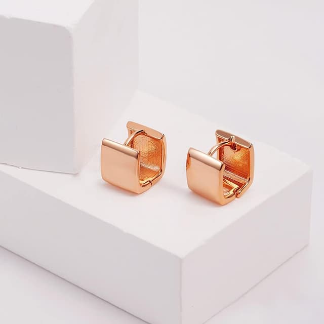 Thumbnail 4 de LILIE&WHITE Orecchini in Oro Rosa Quadrato