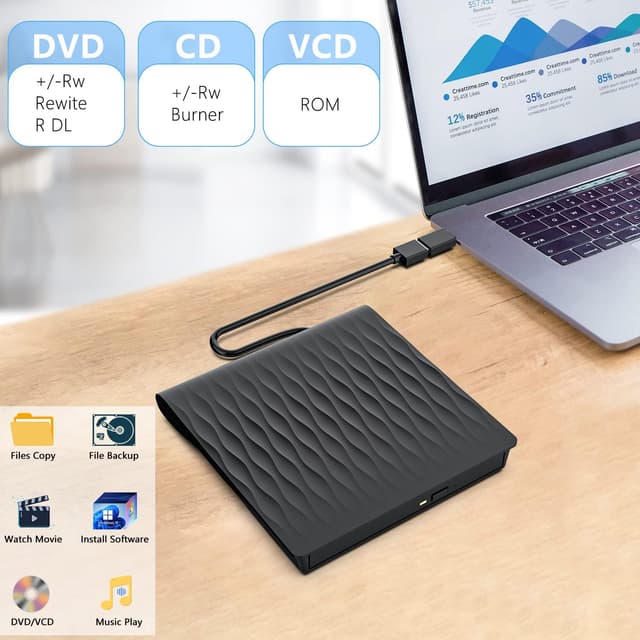 Detalle de LPUNCD Externes DVD Laufwerk USB 3.0 💿