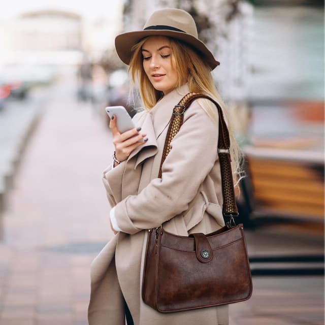 Detalle de APHISON Umhängetasche Damen vegane Ledertasche