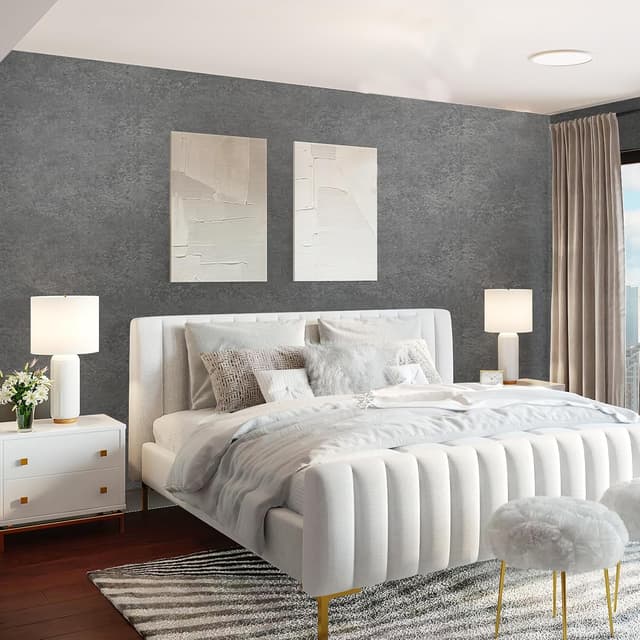 Detalle de Decoroome Rotolo di plastica adesiva grigia 40 x 500 cm effetto cemento opaco