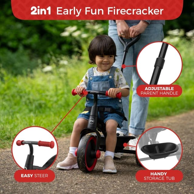 Detalle 2 de TP Zoomee 2 in 1 Trike – Firecracker with shock resistant wheels