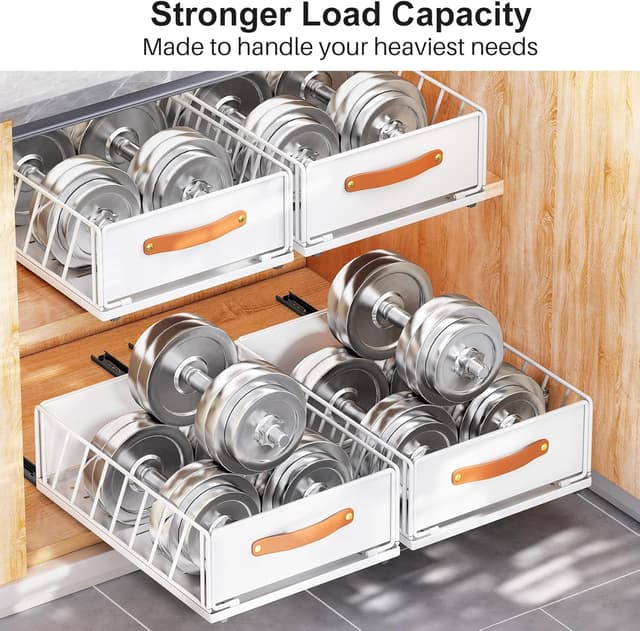 Thumbnail 4 de Pull Out Cabinet Organizer 9.8" W Mesh Slide-out Basket