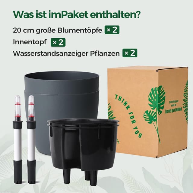 Thumbnail 6 de T4U 2er Selbstbewässerungstopf 20 cm