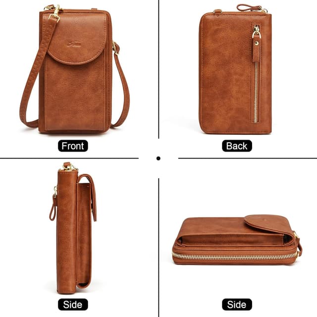 Detalle de S-ZONE PU leather RFID crossbody bag