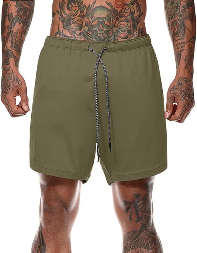 Detalle 2 de Aisprts Pantaloncini Palestra Uomo Pantaloncini Running Estivi