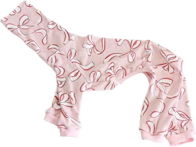 Detalle 2 de BT Bear Lightweight Italian Greyhound Jumper Turtleneck Whippet Pyjamas Onesie (Pink Ribbon), XXL