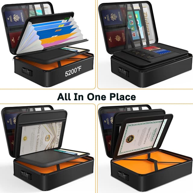 Thumbnail 2 de JUNDUN Fireproof Document Box 5200℉