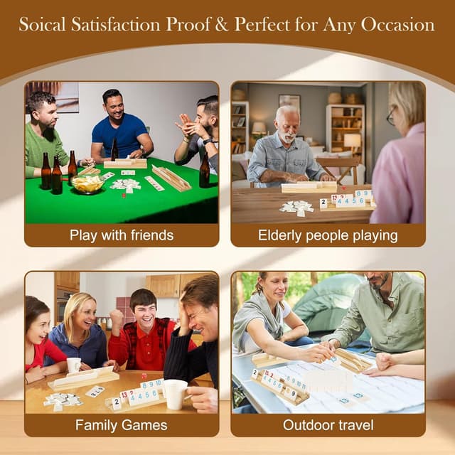 Thumbnail 5 de Rummy Game Set 160 Tiles 🎲