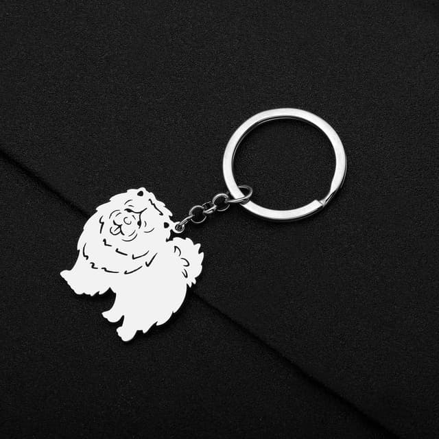 Detalle de LONYOO Cute Stainless Steel Dog Keychain