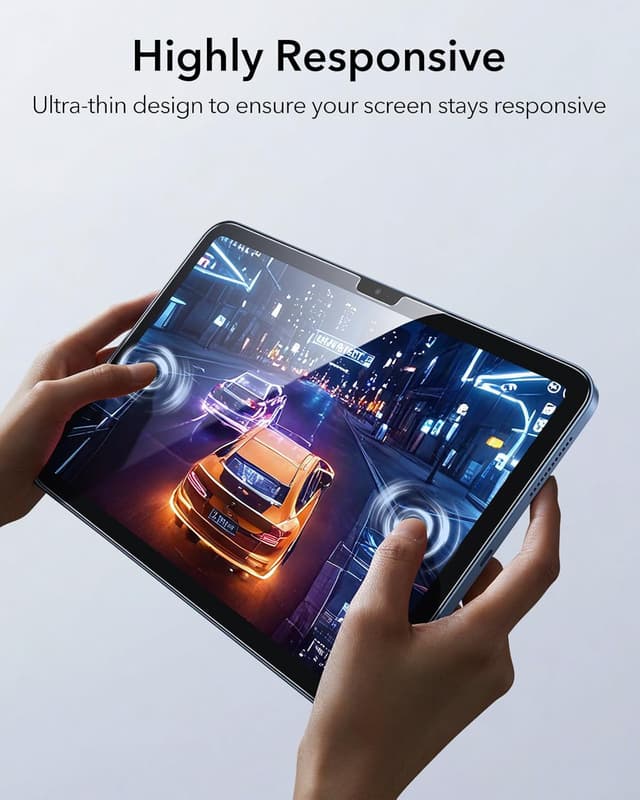 Detalle de ESR 2-Pack Screen Protector for iPad A16 (11th Gen 2025 / 10th Gen 2022) tempered glass with alignment frame