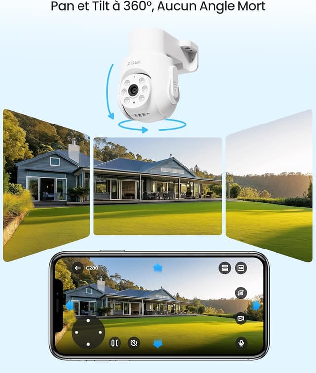 Thumbnail 1 de ZOSI 8CH 5MP 1TB DVR Kit caméra 360°