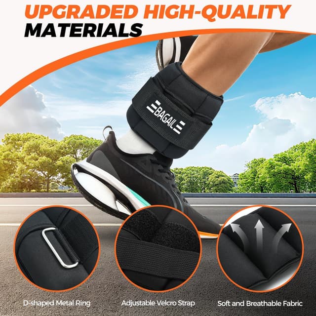 Detalle 2 de BAGAIL Verstellbare Knöchelgewichte 2er Set