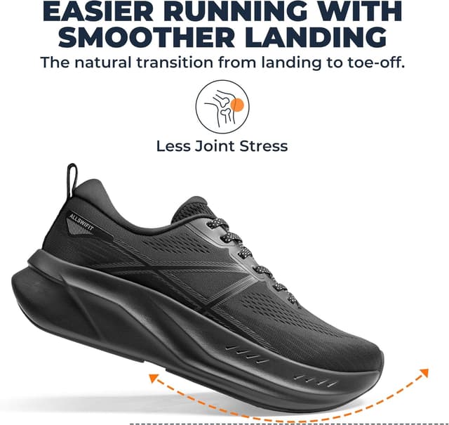 Detalle 2 de ALLSWIFIT Men’s Road Running Shoes Cushion Tennis Shoes with Arch Support (Active5K)