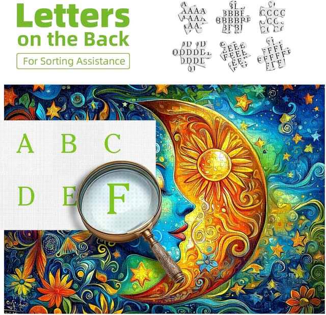 Detalle de Moon 1000-Piece Puzzle Blue Girl 🧩