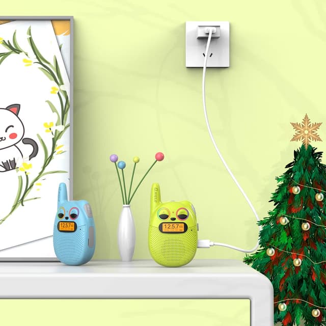 Detalle de Qniglo Rechargeable Kids Walkie Talkies (FM, Long-Range) for Ages 3–14