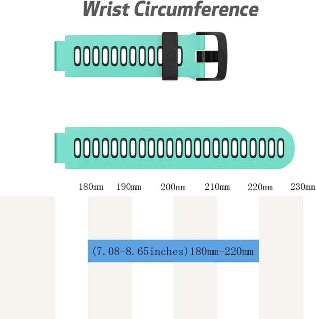 Detalle de ANBEST cinturino in silicone per Garmin Forerunner 735XT/235/220/230/620/630 e cinturini sportivi per serie Approach S20/S5/S6