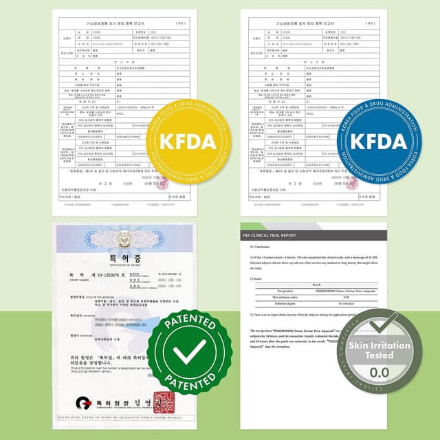 Detalle de TOSOWOONG Siero ai Caviali Verdi per i Pori con 2.500ppm di Caviale Verde, niacinamide e minimizzatore dei pori (33 ml)