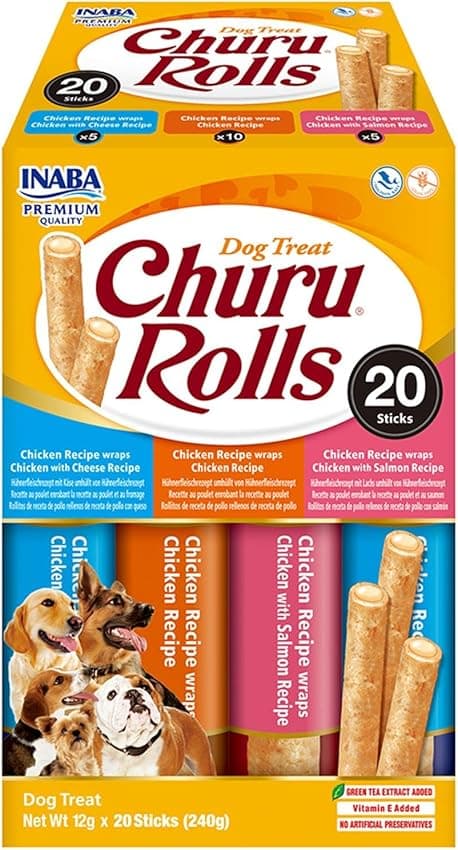 Imagen de INABA Churu Rolls 240 g — palitos de pollo para perro en OfertitasTOP
