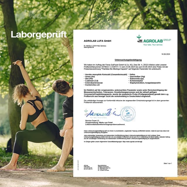 Detalle 2 de PlantDEA Bio Moringa Kapseln 3000 mg Tagesdosis