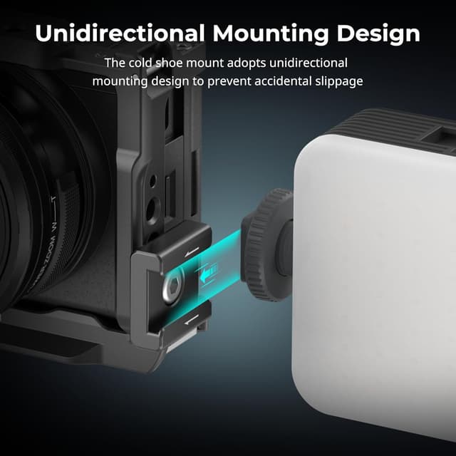 Detalle de SMALLRIG Anti-Twist Cold Shoe Mount Adapter (4 Stück) mit 1/4"-20 Schrauben – kompatibel mit SmallRig Cage 5033