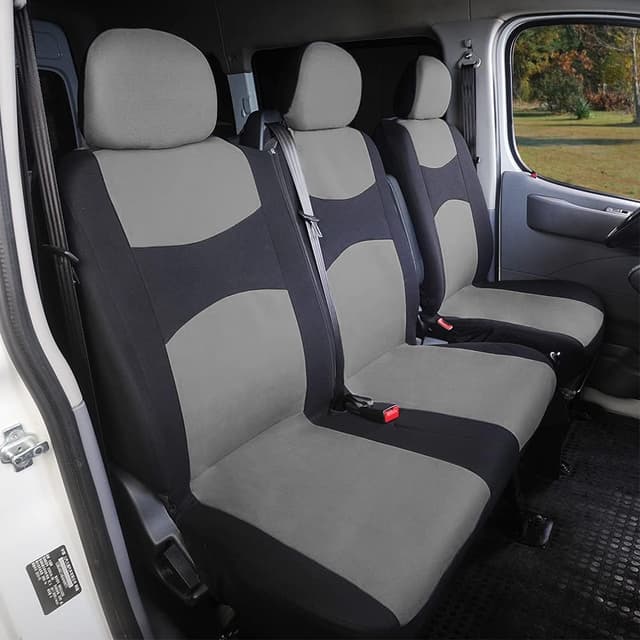 Detalle 2 de TOYOUN fundas asientos 1+2 gris para furgonetas