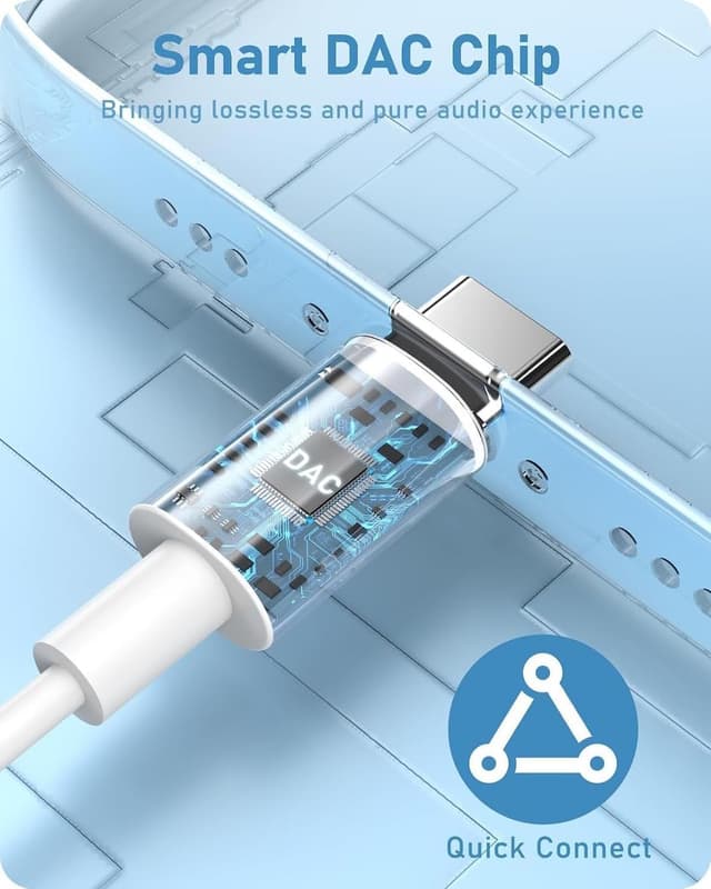 Detalle de Zyvfira USB-C In-Ear Headphones with Cable for iPhone & Samsung (with Mic, Volume Control)