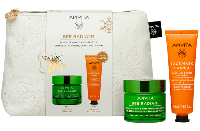 Detalle de Apivita Bee Radiant Gel-Crema 50 ml y Mascarilla Naranja 50 ml