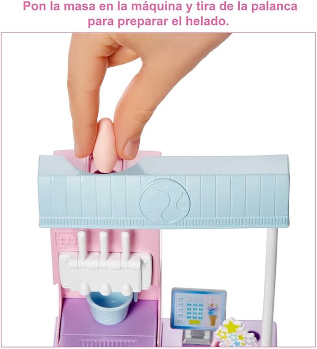 Detalle de Barbie HCN46 Juego de heladería 30,48 cm