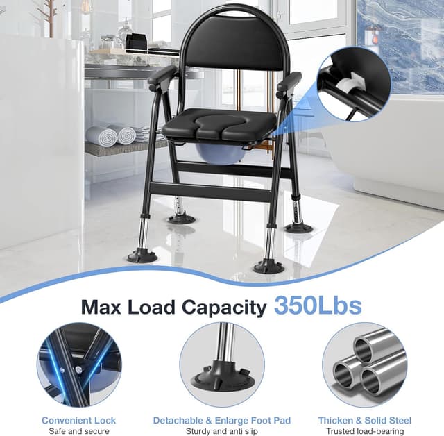 Detalle 2 de Bariatric Commode Chair 880 lbs