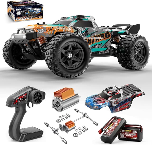 Detalle de Womaqu Macchina Telecomandata 1:18 4WD 40 km/h Fuoristrada 2.4GHz con 2 batterie 7.4V