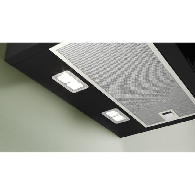 Detalle de Bosch Serie 4 DWK67FN60 campana decorativa de 60 cm con cristal negro y motor EcoSilence™