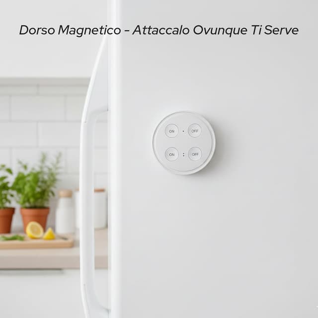 Detalle 2 de LoraTap presa telecomandata con telecomando 2 in 1, controllo remoto senza fili 868 MHz (On/Off), bianco