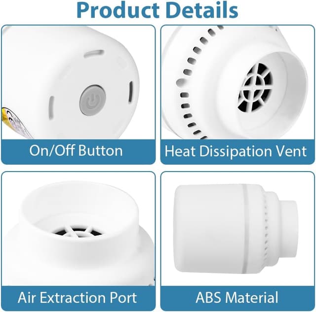Thumbnail 2 de HOTUT Bomba de Aire Eléctrica 30W para bolsas de vacío
