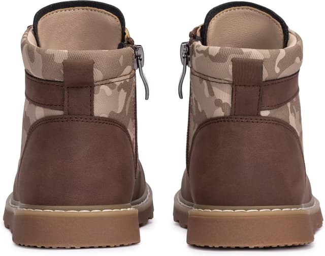 Detalle de Frank Mully Outdoor-Stiefel für Frühling und Herbst – Schnürstiefel mit seitlichem Reißverschluss für Kinder