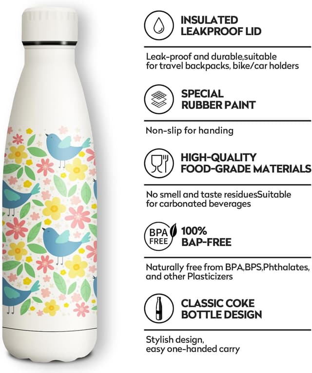 Detalle 2 de KollyKolla Botella Térmica Infantil 500ml 🚰 Sin BPA, Acero