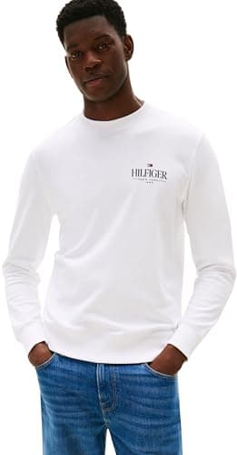 Detalle de Tommy Hilfiger Stacked Regular Fit Sudadera blanco XXL