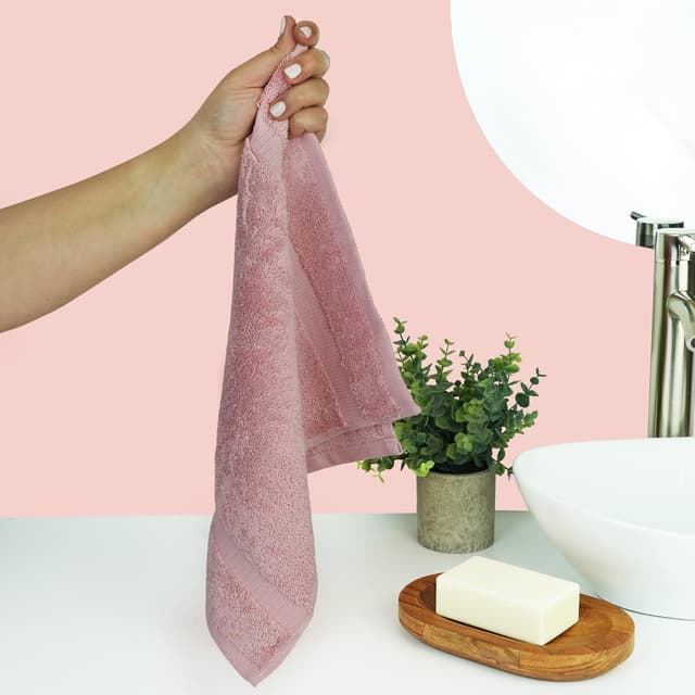 Detalle de Chakir Turkish Linens Turkish Towels — 100% Premium Cotton Washcloth Set (4 Pack, Pink)