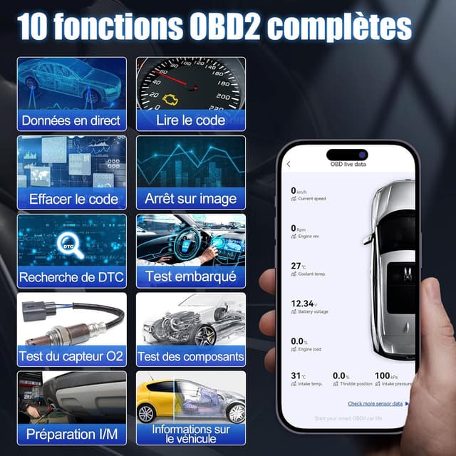 Detalle 2 de XTOOL AD20 Pro scanner OBD2 BT5.0