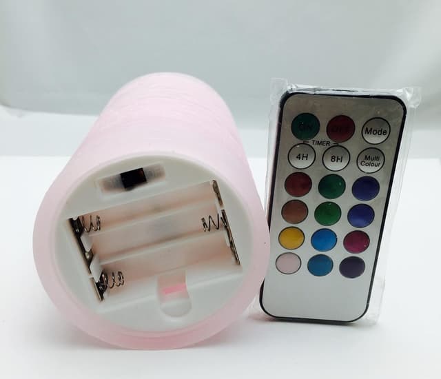 Thumbnail 2 de Adoria Pink Flameless LED Candles Set of 3 🕯