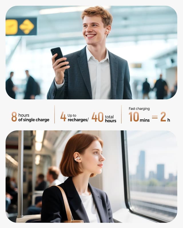 Detalle de SoundPEATS Clip1 open-ear Bluetooth earbuds