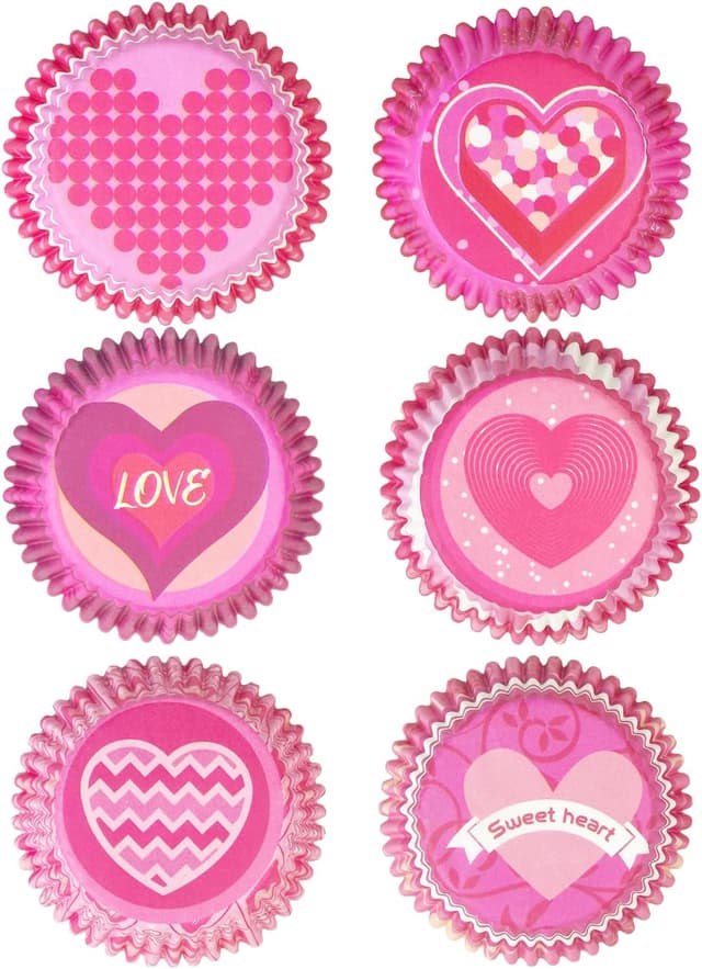 Detalle 2 de qiqee Valentine Cupcake Liners 300PCS Mini 🎂
