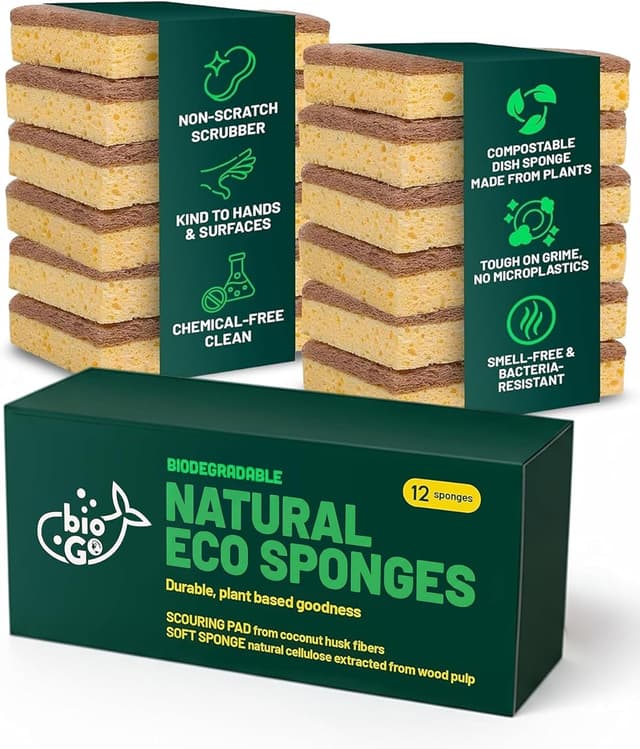Detalle de bioGo 12 Pack Biodegradable Sponges