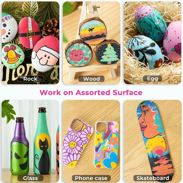 Thumbnail 5 de Ohuhu 60 Colour Acrylic Pens Dual Tips