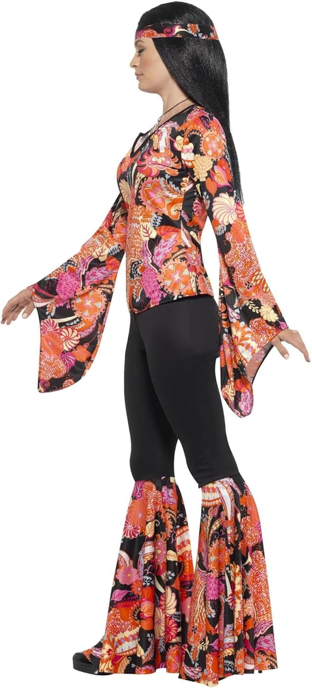 Detalle 2 de Smiffys Willow Damen Hippie Kostüm Bust 37–38.5"