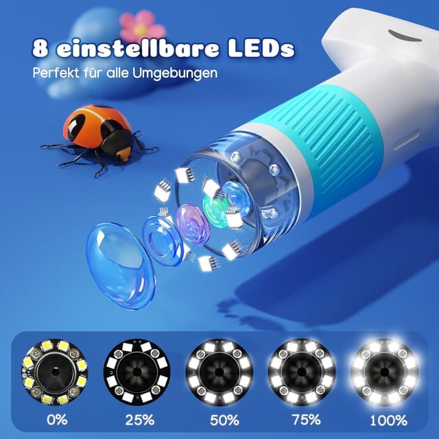 Detalle 1 de Leipan Tragbares Kinder Mikroskop 1000x